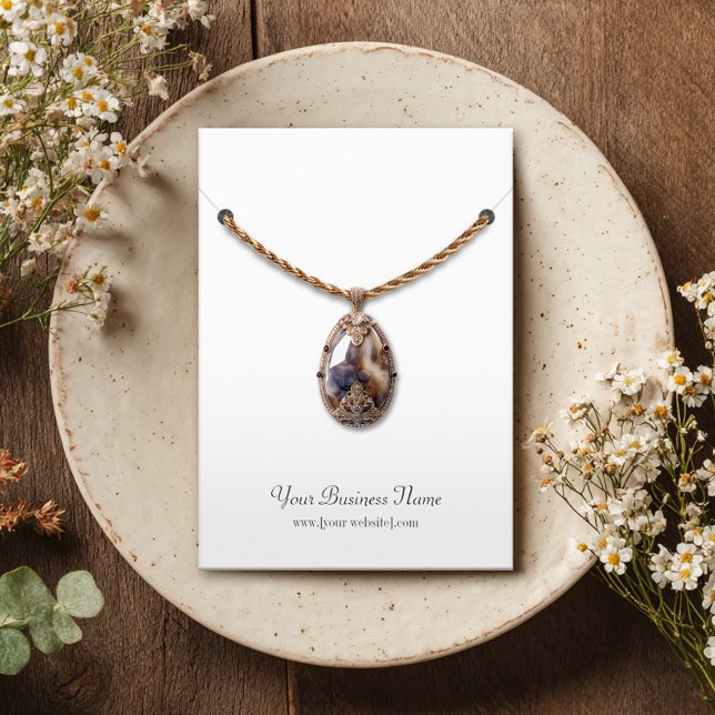 Visning för anpassningsbar Necklace Visitkort (Skapare uppladdad)