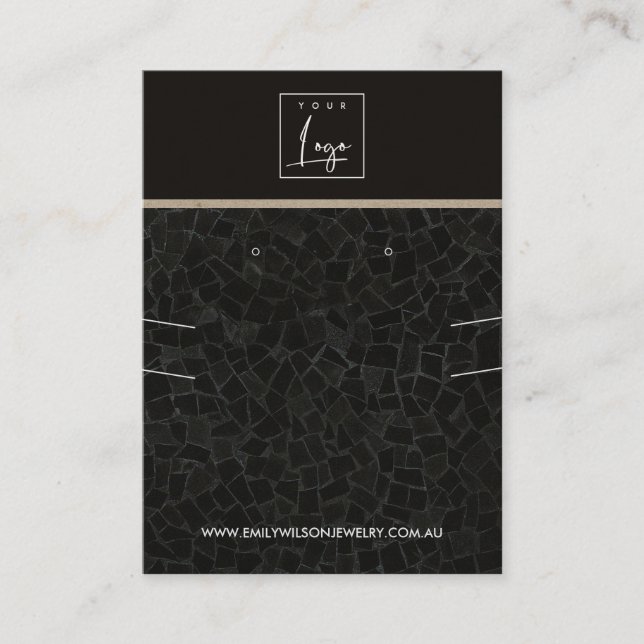 VISNING FÖR ATT BLOCKA MOSAIC STRUKTUR NECKLACE EA VISITKORT (Framsida)