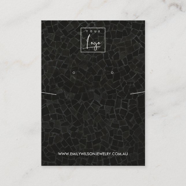 VISNING FÖR ATT BLOCKA MOSAIC STRUKTUR NECKLACE EA VISITKORT (Framsida)