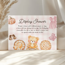 Visning för av Cutie Paj Fall Girl Baby Shower Tilläggskort
