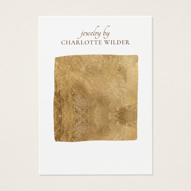 Visning för  av  för avläsning av guldformad abstr visitkort (Framsidan)