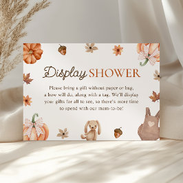 Visning för av liten Pumpkin Fall Baby Shower Tilläggskort