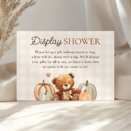 Visning för av liten Pumpkin Fall Baby Shower Tilläggskort