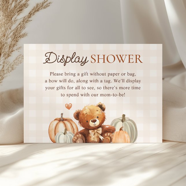 Visning för  av liten Pumpkin Fall Baby Shower Tilläggskort (Skapare uppladdad)
