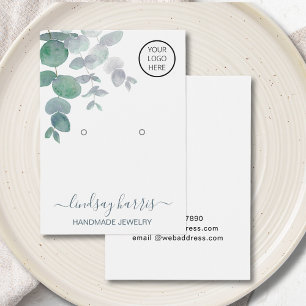 Visning för av logotyp Eucalyptus Watercolor Earr Visitkort