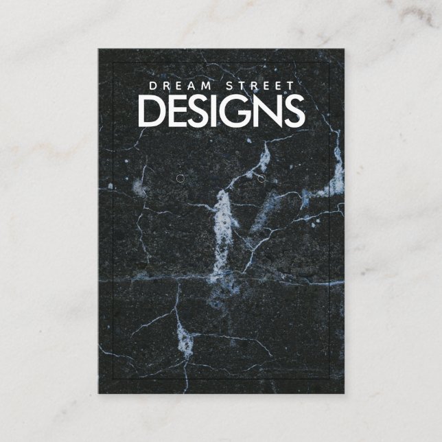 Visning för avläsning av marble Stone Crystal Visitkort (Framsida)