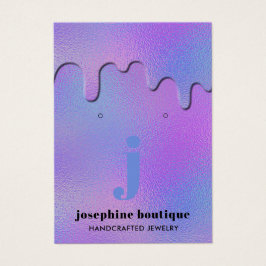 Visning för avläsning av monogram av startbränder visitkort