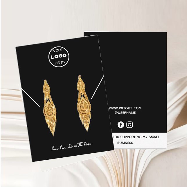 Visning för avläsning av professionell judar (Present your jewelry with elegance and sophistication using our Professional Earrings Display Card.)