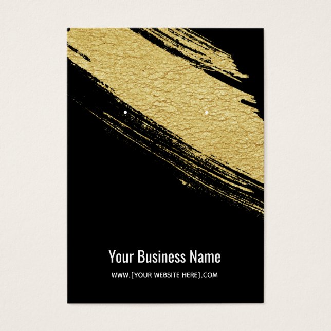 Visning för avläsning av svarta Guld- Visitkort (Framsidan)