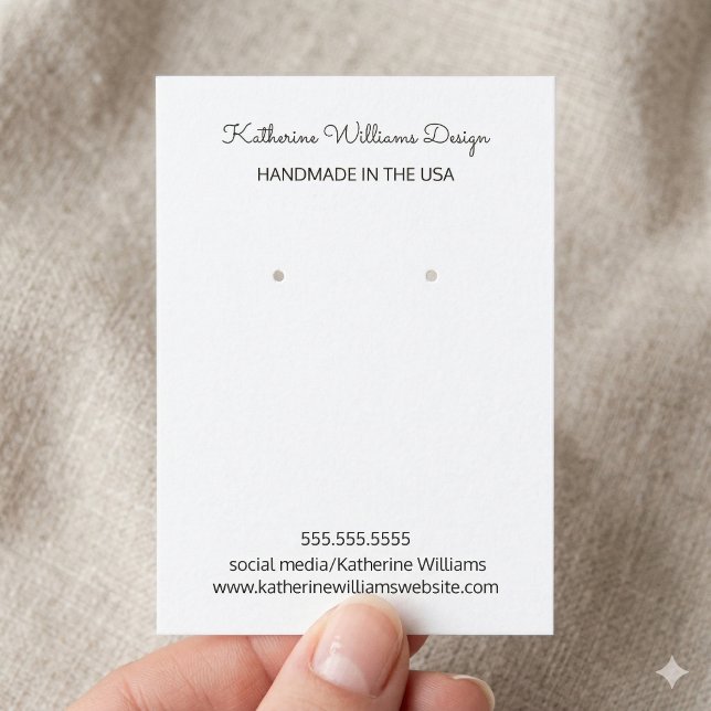 Visning för avläsning | Handgjorda i Förenta state Visitkort (Skapare uppladdad)