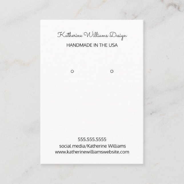 Visning för avläsning | Handgjorda i Förenta state Visitkort (Framsida)