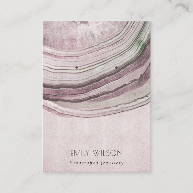 Visning för avstämning av  agate Earthy Necklace E Visitkort (Framsida)