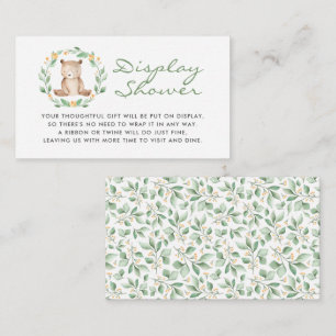 Visning för baby Bear WAN Baby Shower Shower Tilläggskort