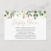 Visning för babydusch i julgranen