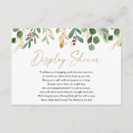 Visning för babydusch i julgranen tilläggskort