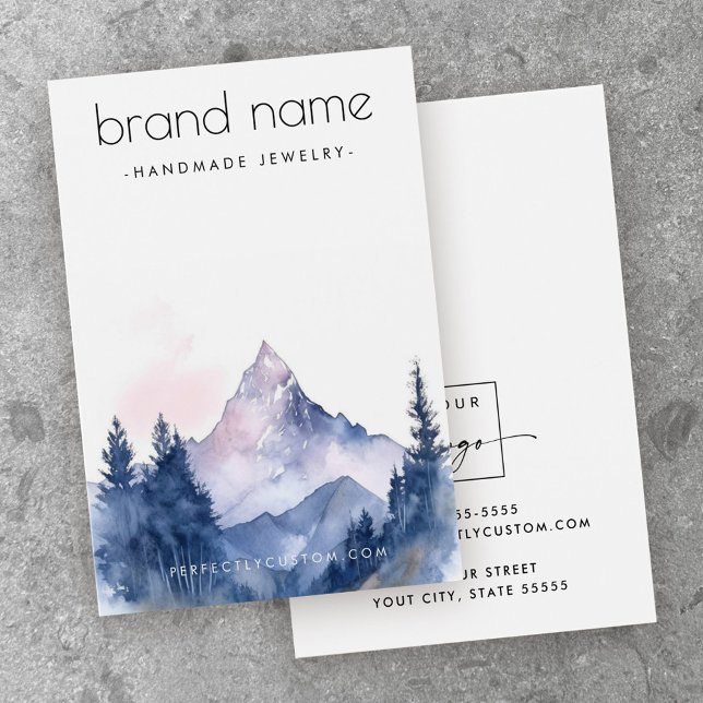 Visning för berg- och träd- visitkort (Skapare uppladdad)