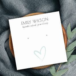 Visning för Blå hjärtslitning i Elegant  Fyrkantigt Visitkort