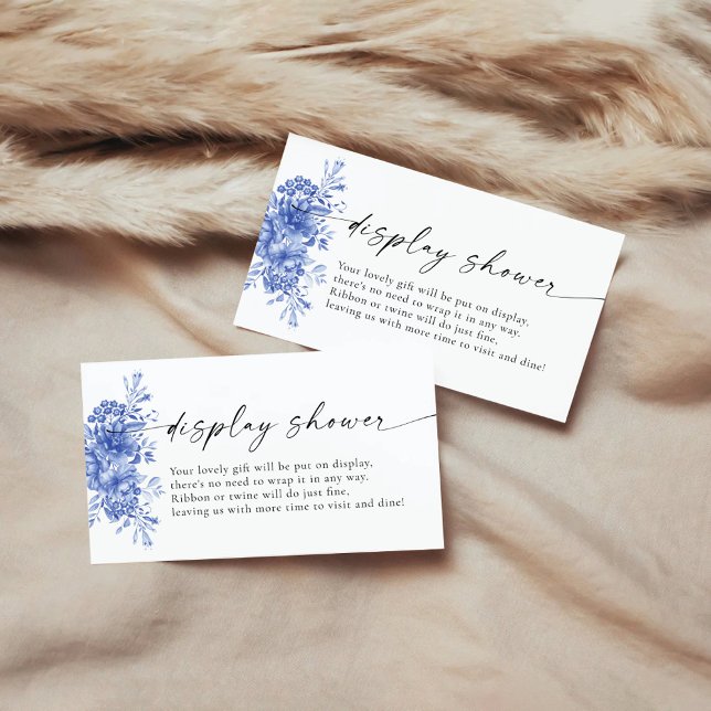 Visning för blå porslinje-Blommigt Tilläggskort (Skapare uppladdad)