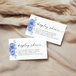 Visning för blå porslinje-Blommigt Tilläggskort