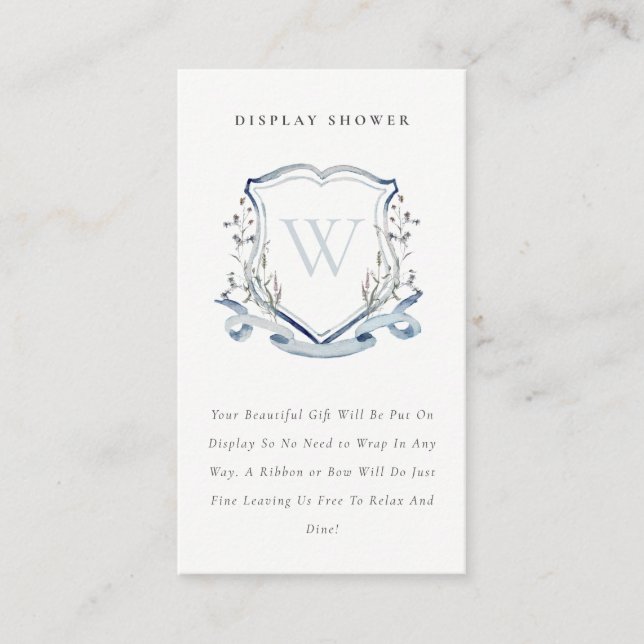 Visning för blå Wildblomma-Vapensköld Stödraster f Tilläggskort (Framsida)