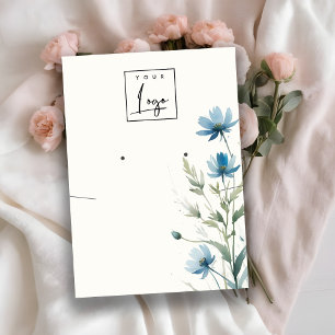 Visning för Blå Wildblomskårning, avläsning, Logot Visitkort