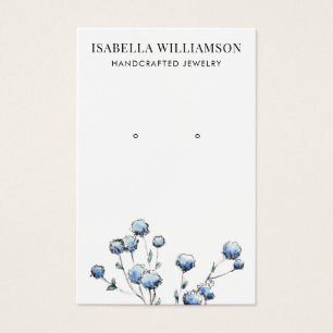 Visning för Blommigt av vattenfärgsavläsning av sö Visitkort