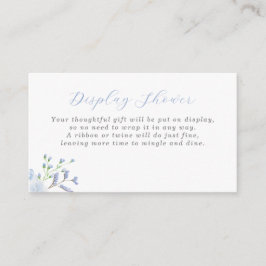 Visning för Blue Blommigt Baby Shower- för visning Tilläggskort