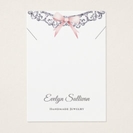 visning för bockhalsband i silver ram visitkort