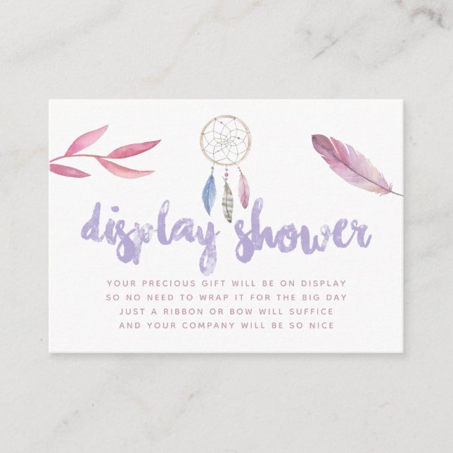 Visning för Boho Tribal Baby Shower för vattenfärg Tilläggskort (Framsida)