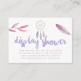 Visning för Boho Tribal Baby Shower för vattenfärg Tilläggskort