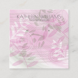 Visning för botanisk avläsning av modern blommigt fyrkantigt visitkort