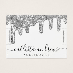 Visning för Bracelet Glitter Silver Chunky Visitkort