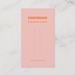 Visning för Bright Rosa och Orange Hair Clip Visitkort