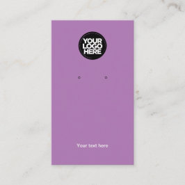 Visning för Business Logotyp Lavender Earring Visitkort