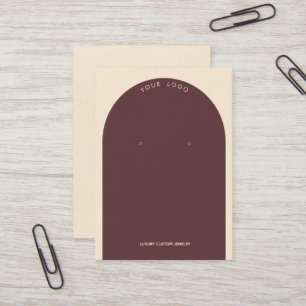 Visning för Buttergrädde Marsala Arch Earring Visitkort
