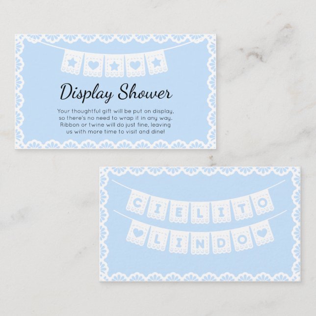 Visning för Cielito Lindo Blue Tilläggskort (Fram/baksida)