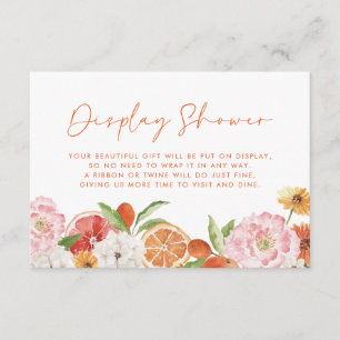 Visning för Citrus Blommigt Möhippa  Shower Tilläggskort