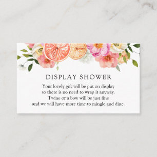 Visning för Citrus Rosa Flowers Shower-hölje Tilläggskort