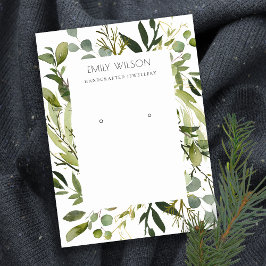 VISNING FÖR COOLA AV GRÖNT-FOLIAGE WREATH RAM EARR VISITKORT