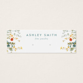 Visning för elegant Wildblomme Fält-avläsning Litet Visitkort