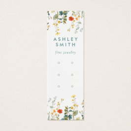 Visning för elegant Wildblomme Många-avläsning Litet Visitkort