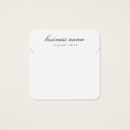 Visning för enkel hektisk juvelerarkort fyrkantigt visitkort