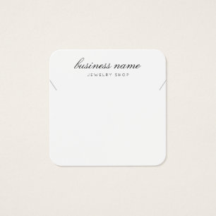 Visning för enkel hektisk juvelerarkort fyrkantigt visitkort