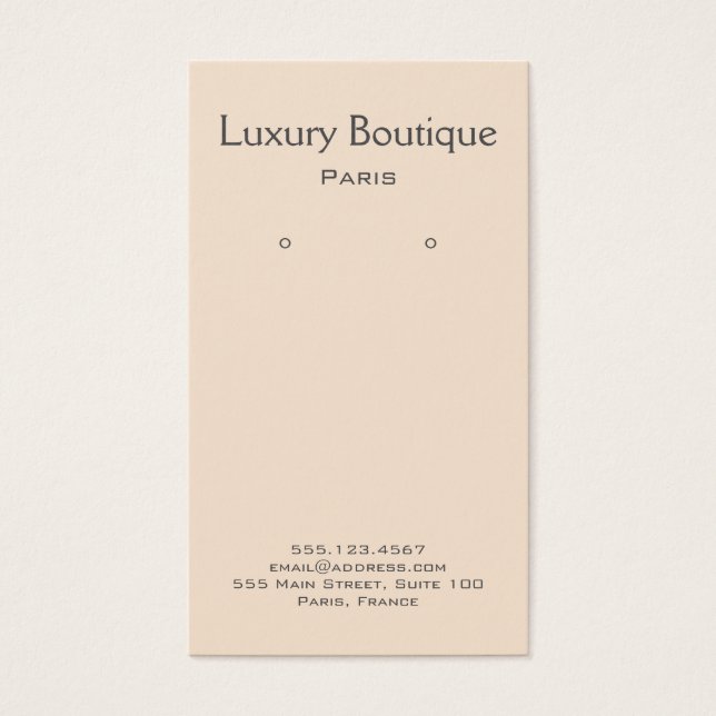 Visning för enkel minimal juveleraravläsning av Cr Visitkort (Framsidan)