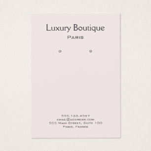 Visning för enkel minimal ljus rosa juveleraravläs visitkort