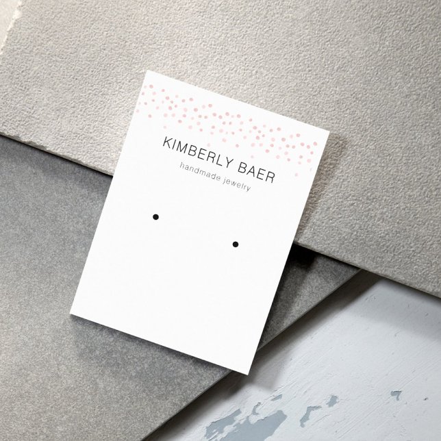 Visning för enkel minimal Rosa av Guld-konfetti av Visitkort (Skapare uppladdad)