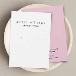 Visning för enkel modern Rosa Earring- Visitkort