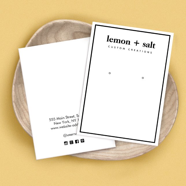 Visning för enkel modern Vit- i Gräns Visitkort (Skapare uppladdad)