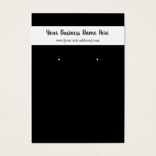 Visning för enkel svartvit Anpassningsbar -  Visitkort (Framsidan)