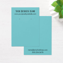 Visning för enkel turkos- och arringinnehavare visitkort